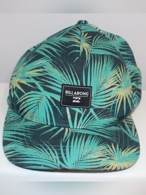 Billabong Palmdale Flat Bill Snapback Hat Tropical Palm Trees